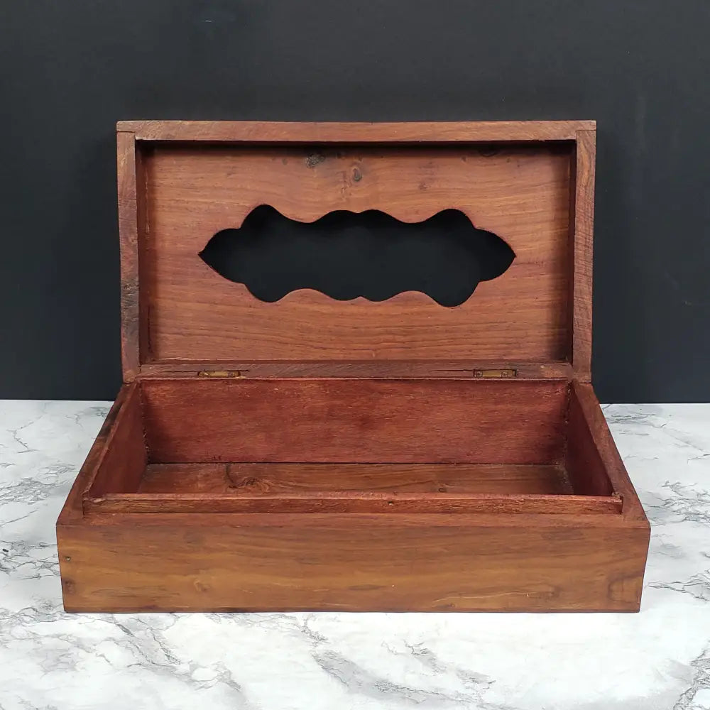 Handmade Solid Wood Tissue Box Holder Vintage Facial Holders