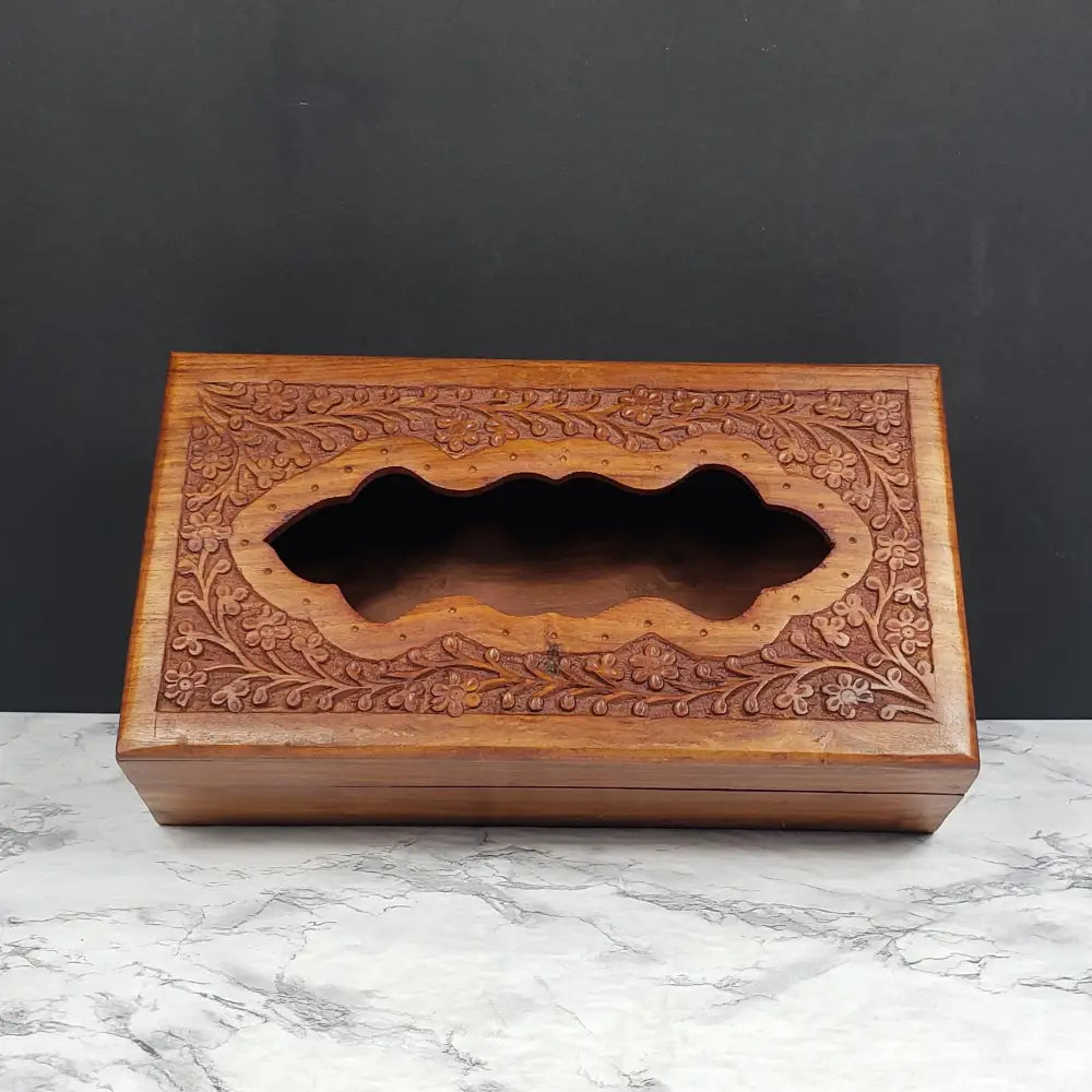 Handmade Solid Wood Tissue Box Holder Vintage Facial Holders