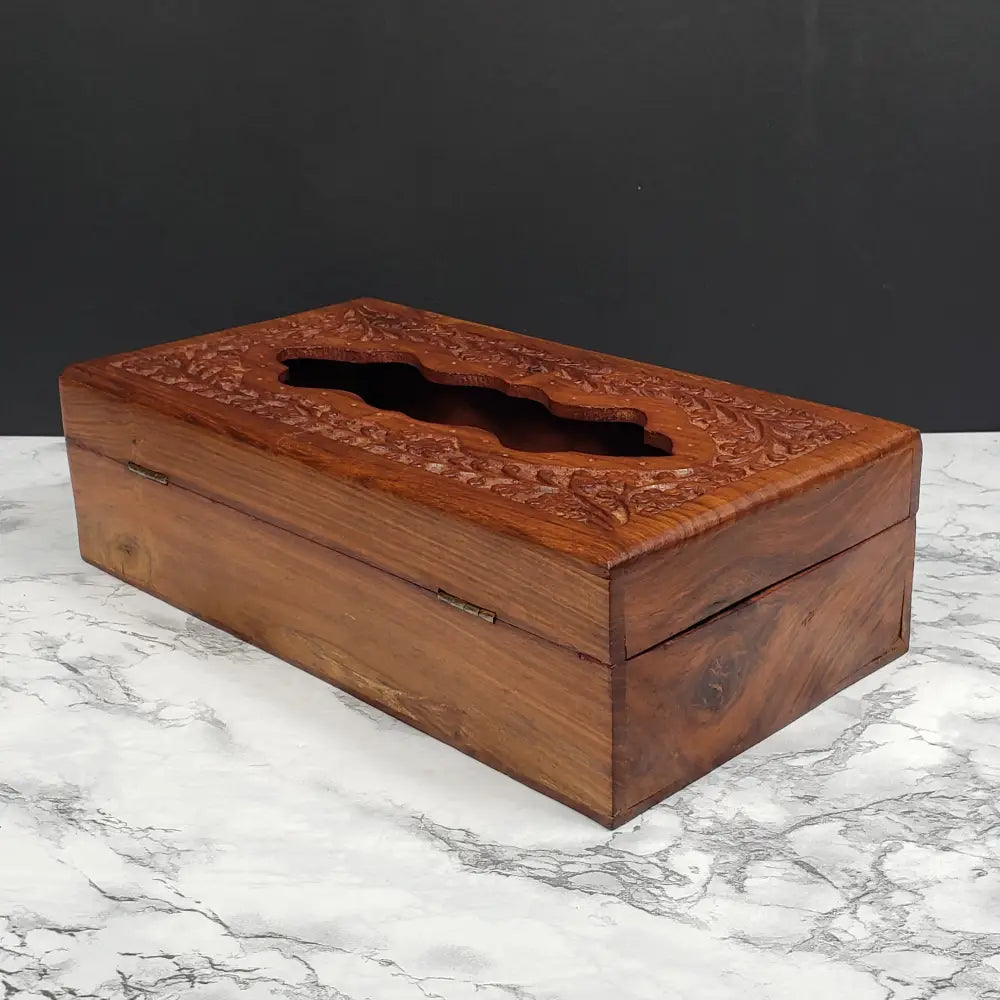 Handmade Solid Wood Tissue Box Holder Vintage Facial Holders