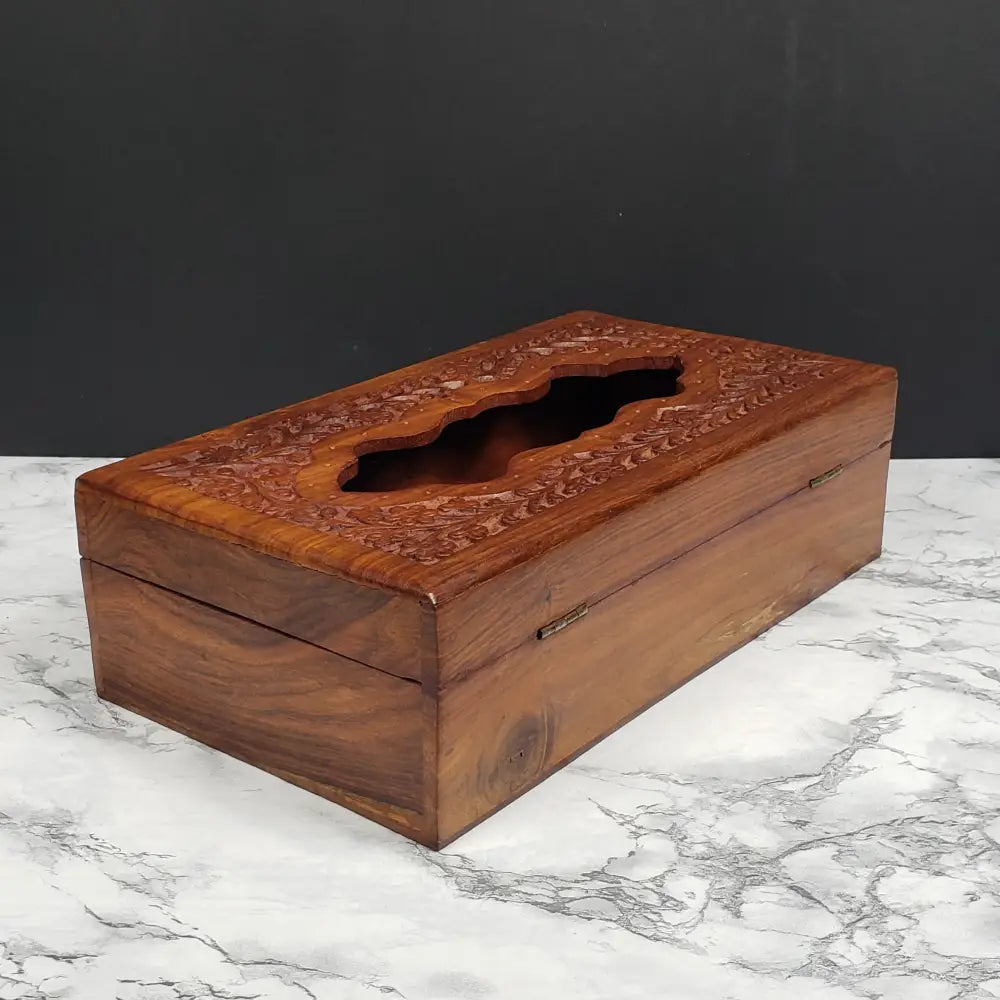 Handmade Solid Wood Tissue Box Holder Vintage Facial Holders