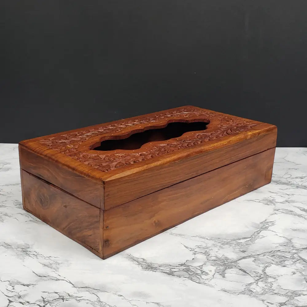 Handmade Solid Wood Tissue Box Holder Vintage Facial Holders