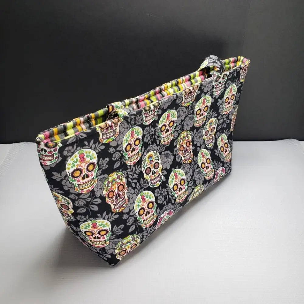 Handmade Sugar Skulls Handbag Tote - Handbags