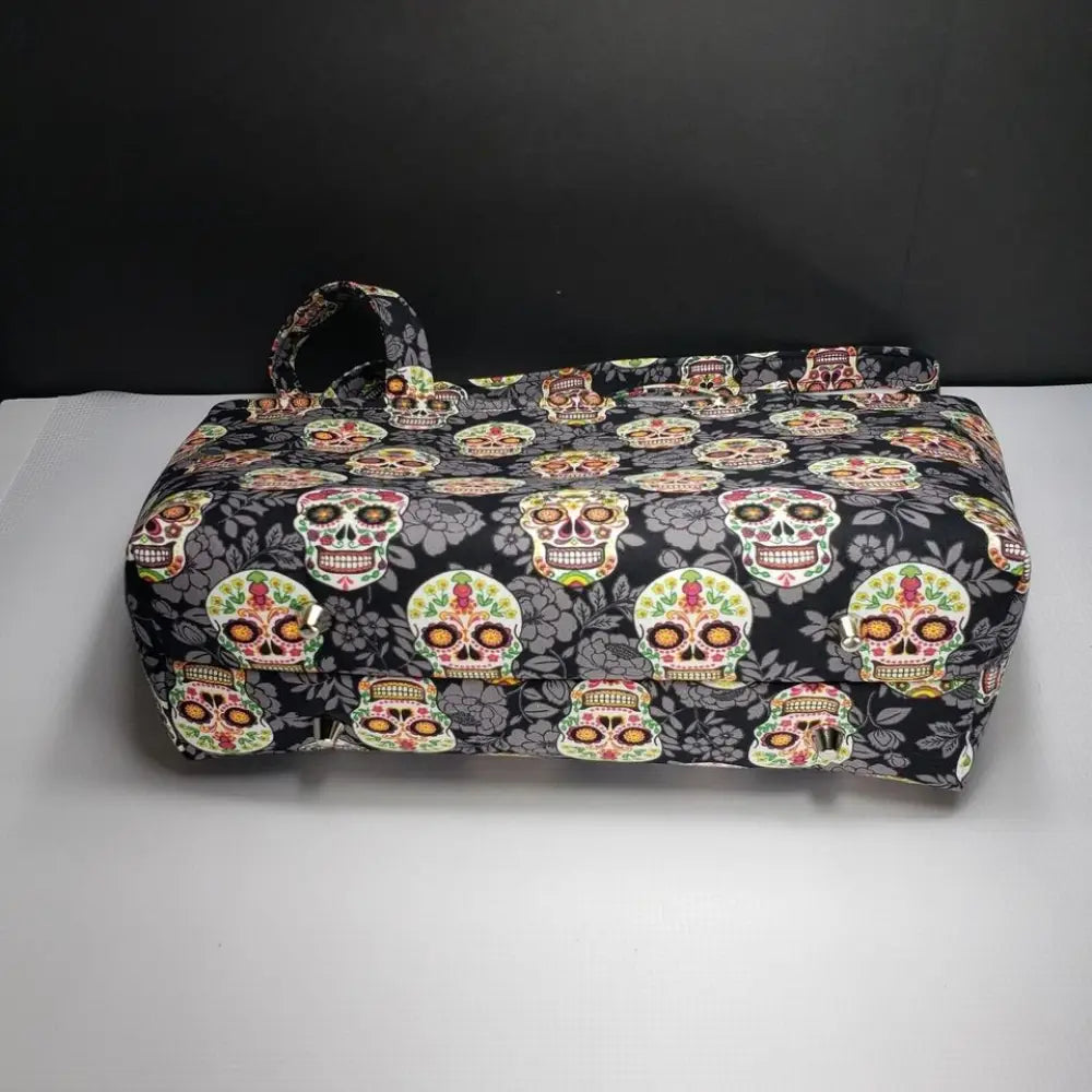 Handmade Sugar Skulls Handbag Tote - Handbags