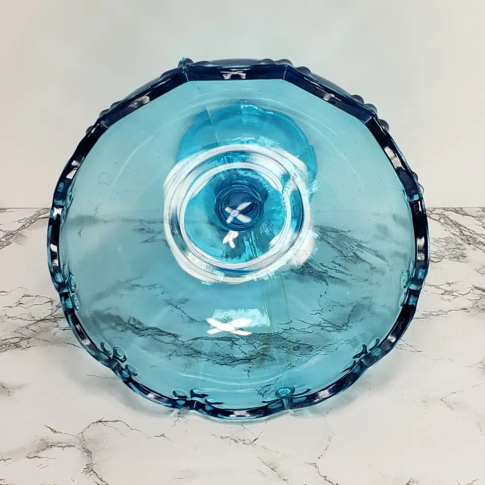 Ice Blue Indiana Teardrop Compote - Decor