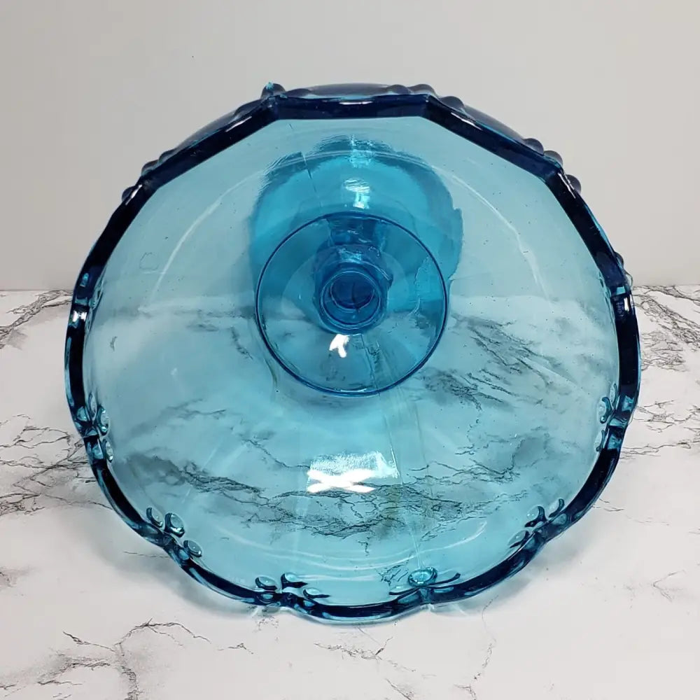 Ice Blue Indiana Teardrop Compote - Decor