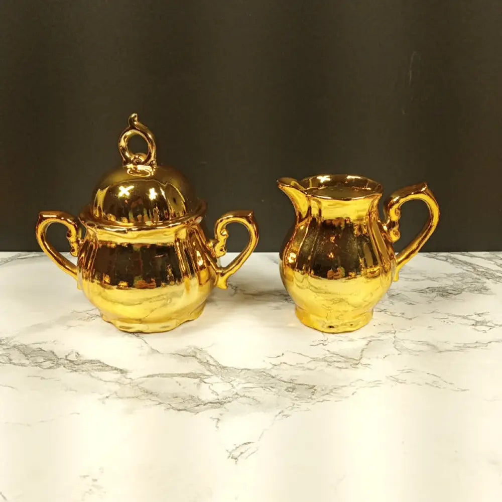 Japanese Gold Gilded Musical Tea Set Vintage