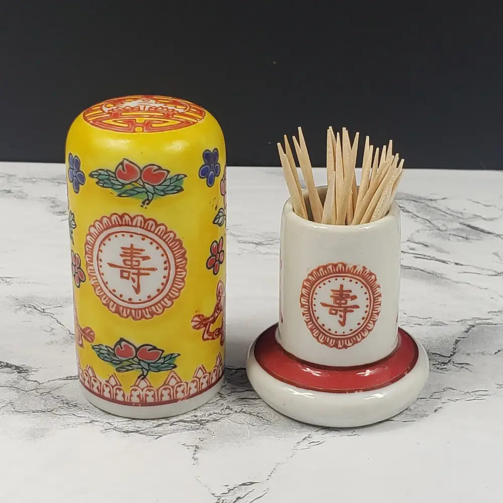 Jingdezhen Porcelain Toothpick Holder Decor