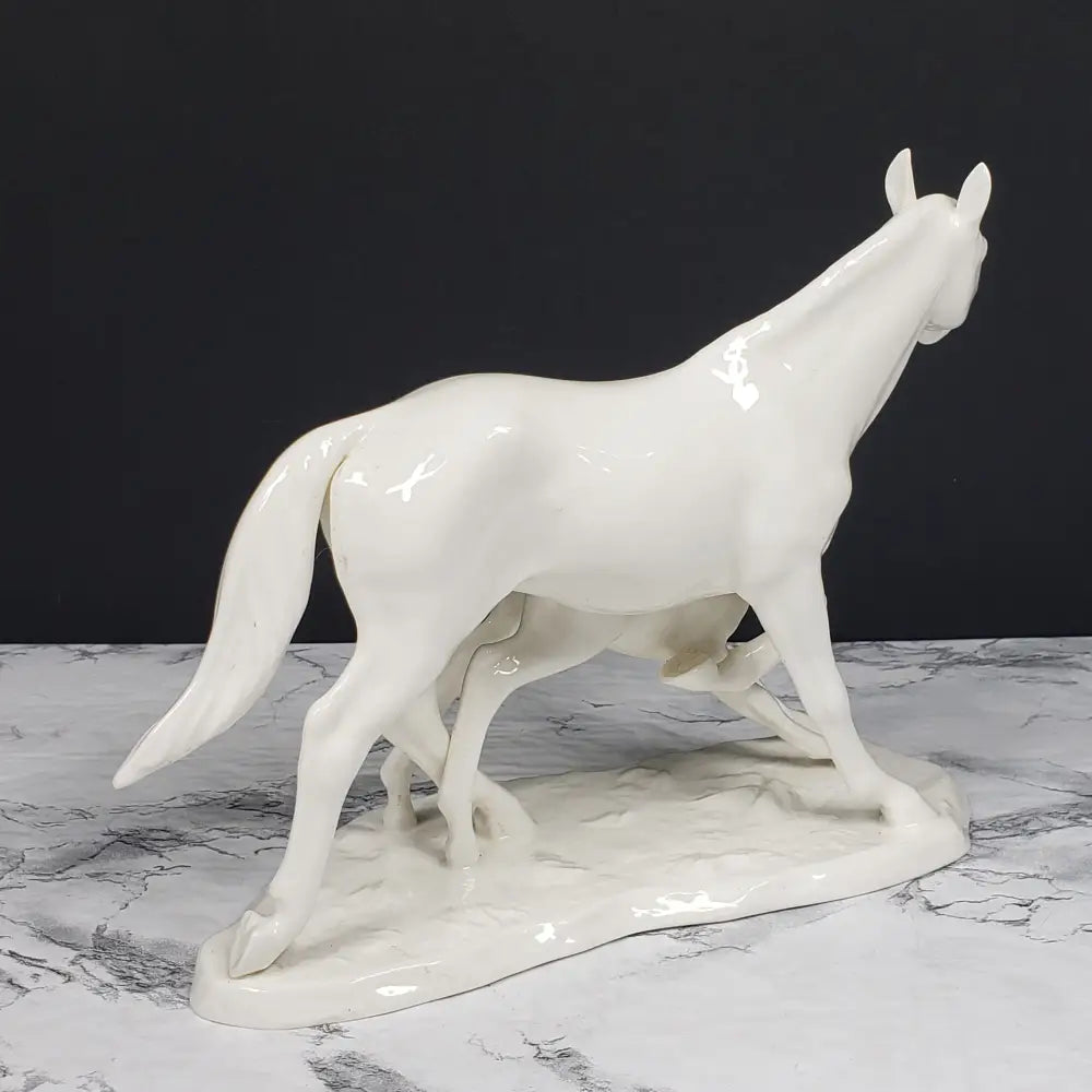 Noritake Mare Foal Figurine Bone China Porcelain Nippon Toki Kaisha Vintage Decor