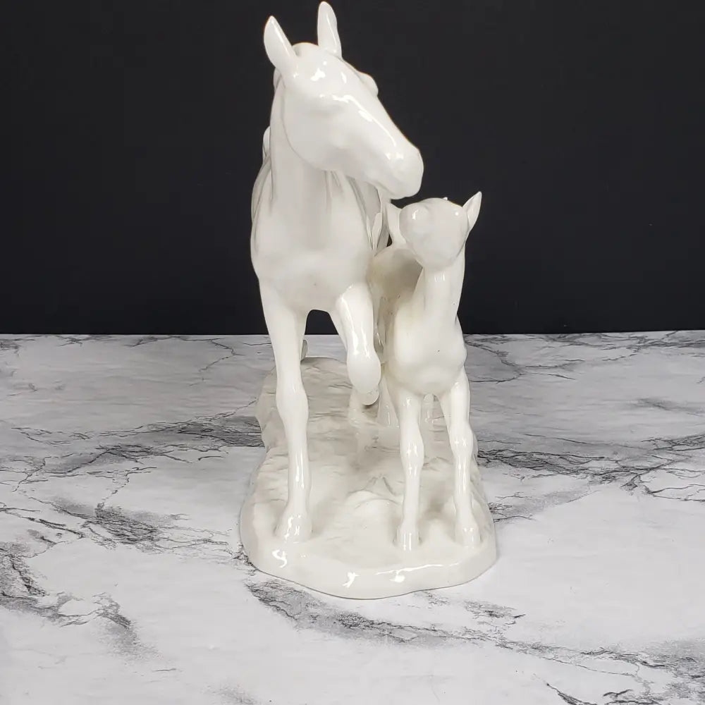 Noritake Mare Foal Figurine Bone China Porcelain Nippon Toki Kaisha Vintage Decor
