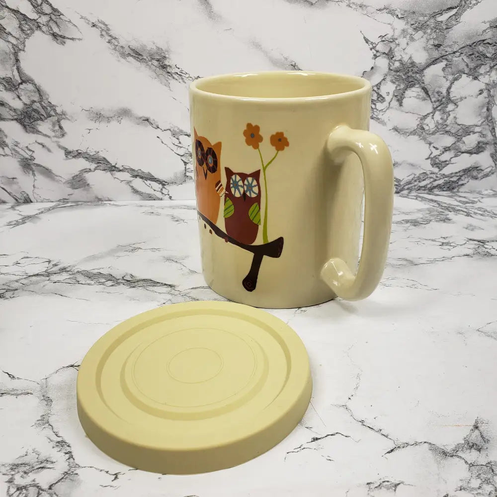 Owl Lidded Soup Cups Lids Old Pottery Company Decor