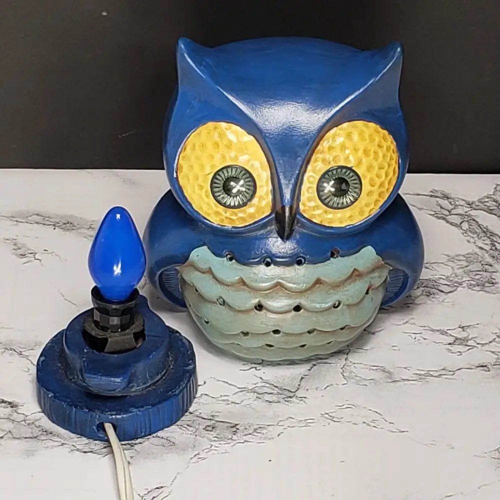 Handmade Owl Night Light Vintage Decor