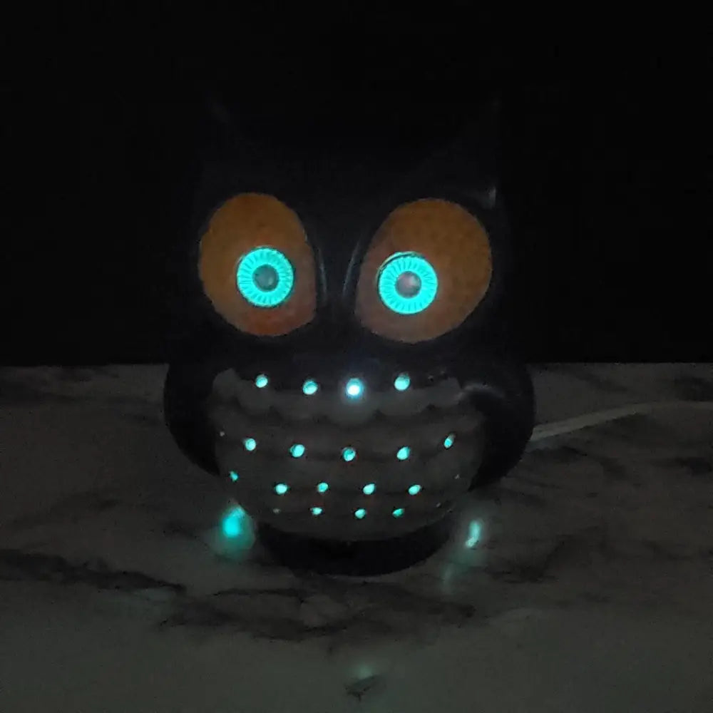 Handmade Owl Night Light Vintage Decor