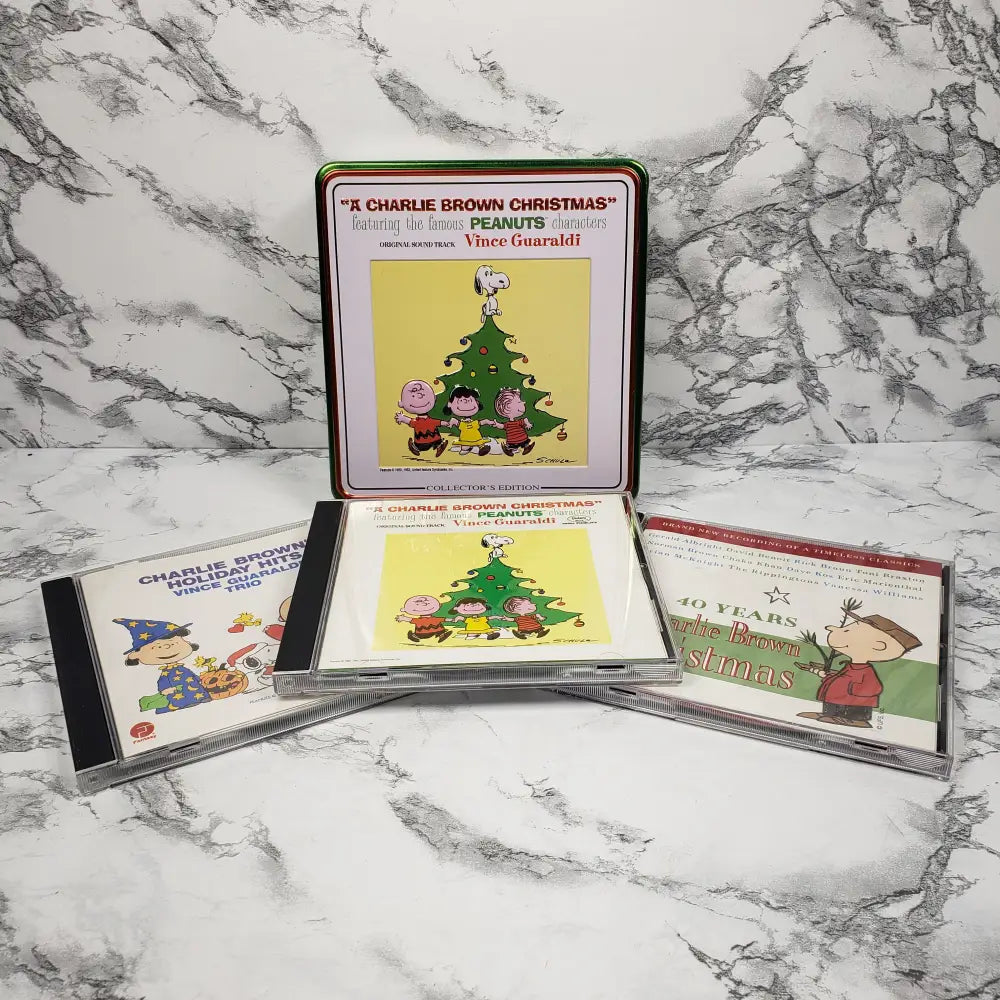 Peanuts Christmas 3 Cd Set In Collector Tin Decor