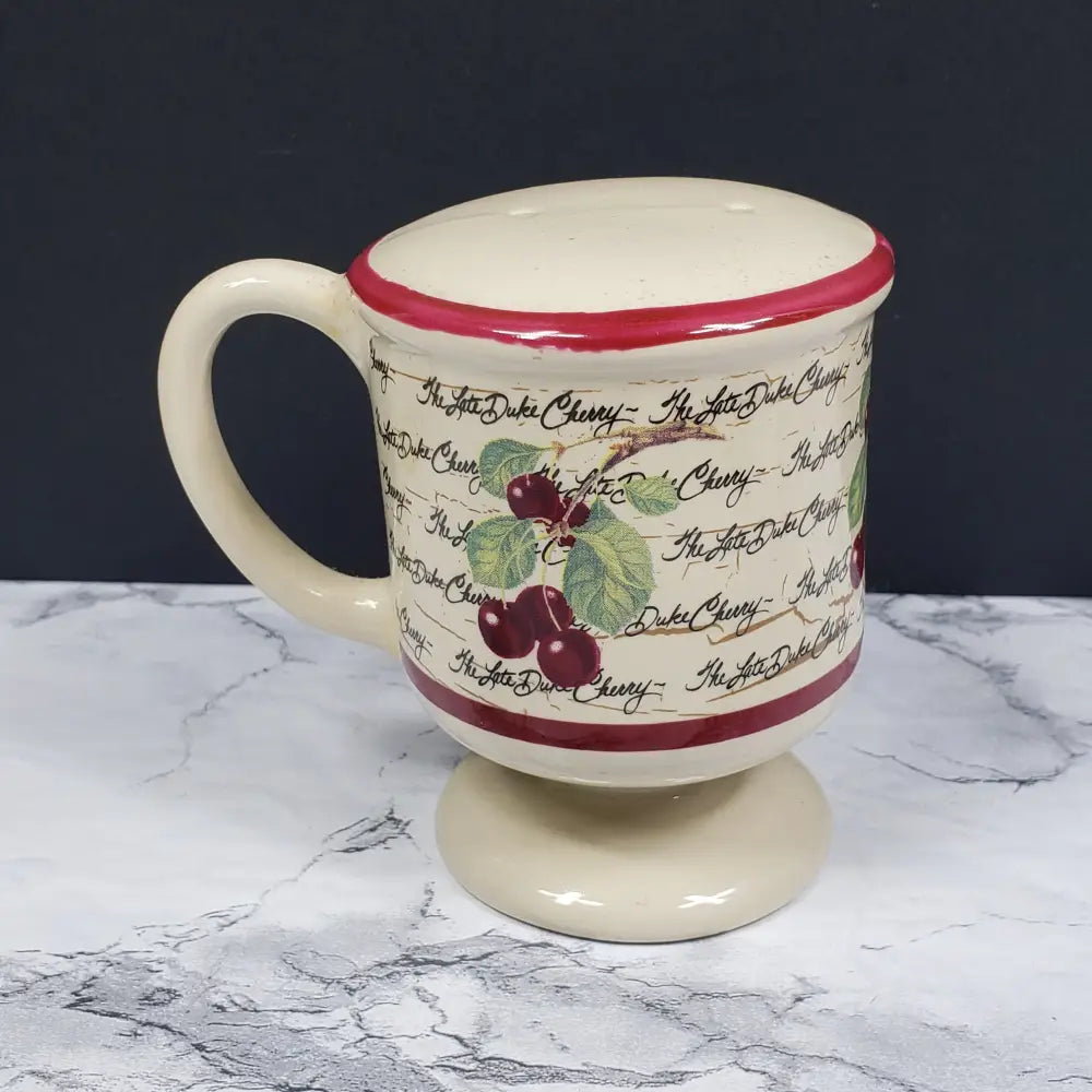 Salt Pepper Shakers Cherry Coffee Cup Vintage &