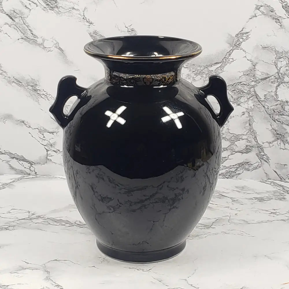 Vase Double Handled Japanese Porcelain Vintage Decor