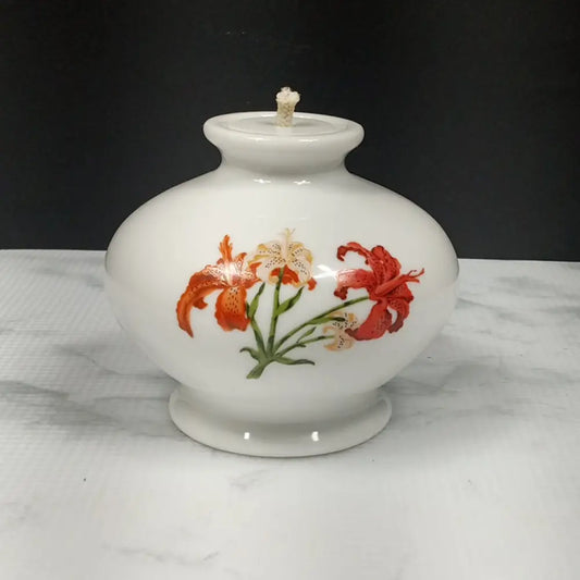 Wicks & Sticks Porcelain Oil Lamp ( Vintage ) Decor